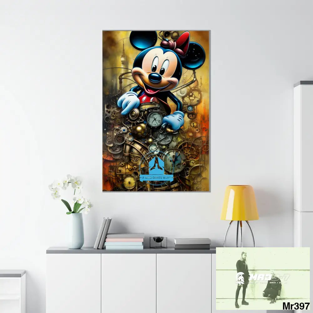 A Who Dares Wins SuperResolution Micky Mouse Steampunk Graphic Matte Vertical Posters 36’’ x 54’’ / Matte Poster