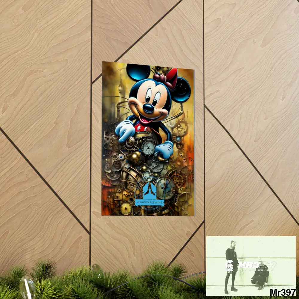 A Who Dares Wins SuperResolution Micky Mouse Steampunk Graphic Matte Vertical Posters Poster