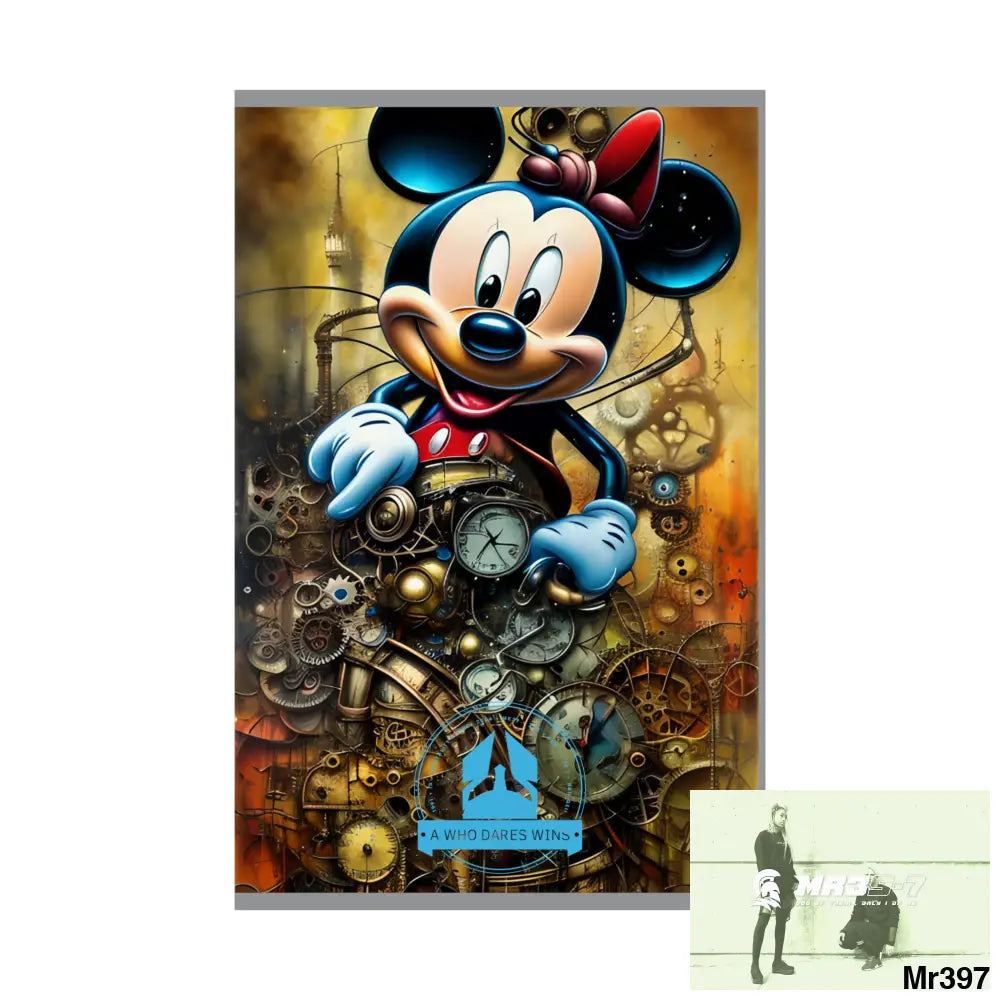 A Who Dares Wins SuperResolution Micky Mouse Steampunk Graphic Matte Vertical Posters Poster