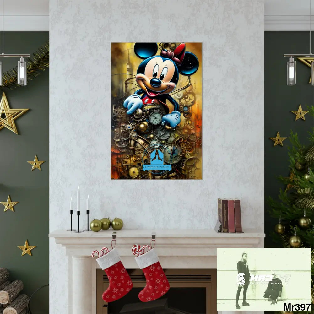 A Who Dares Wins SuperResolution Micky Mouse Steampunk Graphic Matte Vertical Posters Poster
