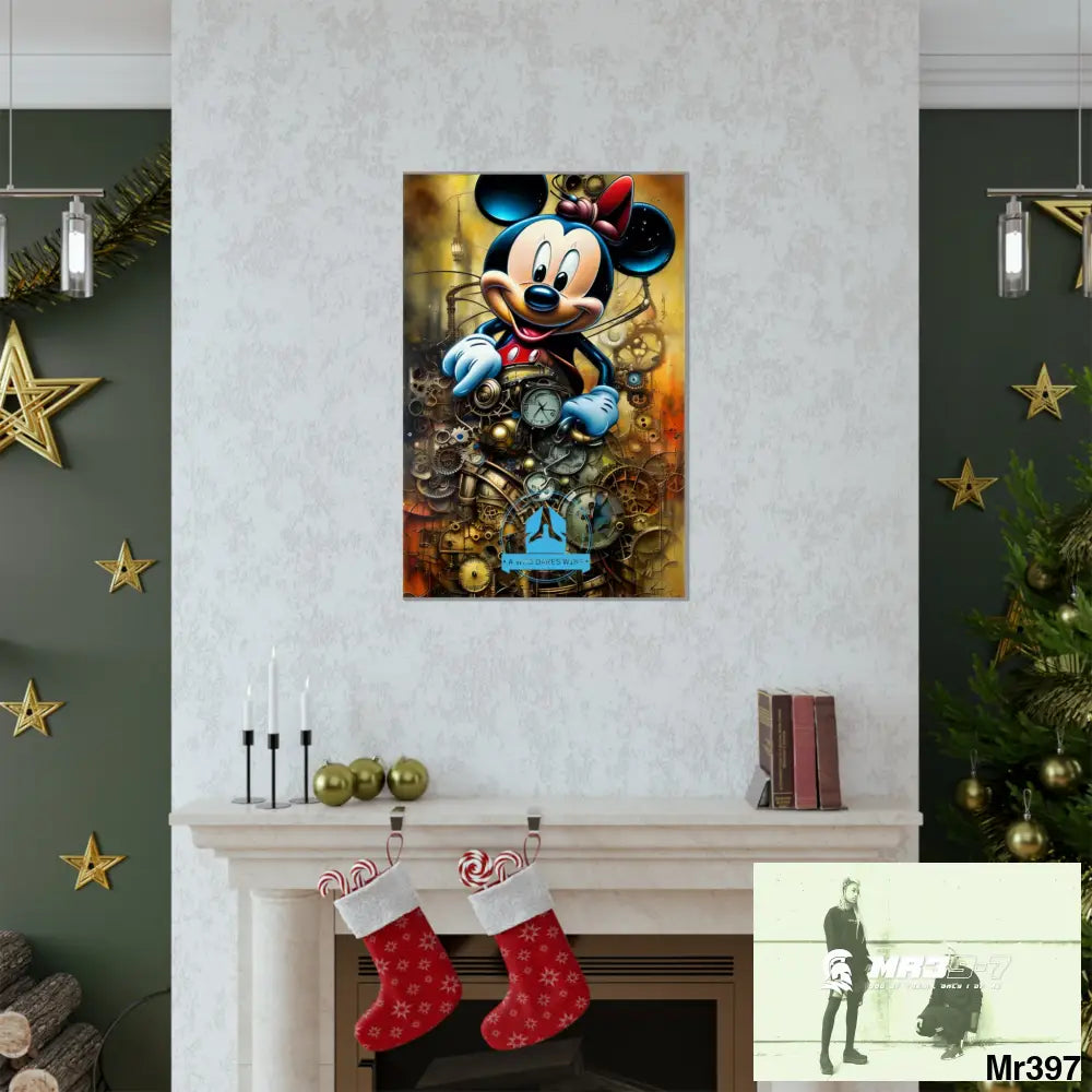 A Who Dares Wins SuperResolution Micky Mouse Steampunk Graphic Matte Vertical Posters Poster