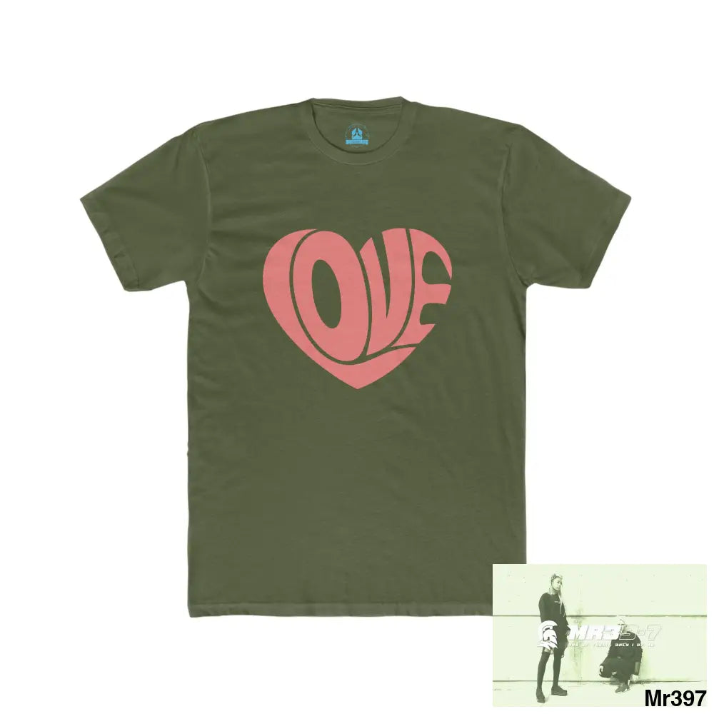A Who Dares Wins Tactical Love Men’s Cotton Crew Tee Solid Military Green / XS T-Shirt