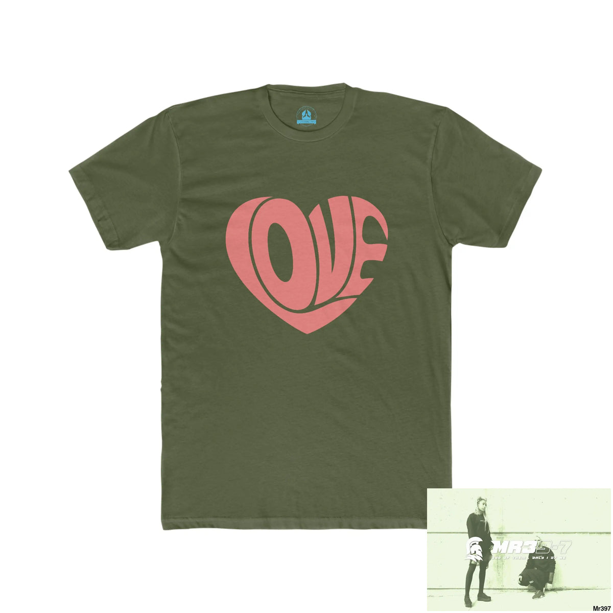 A Who Dares Wins Tactical Love Men’s Cotton Crew Tee Solid Military Green / XS T-Shirt