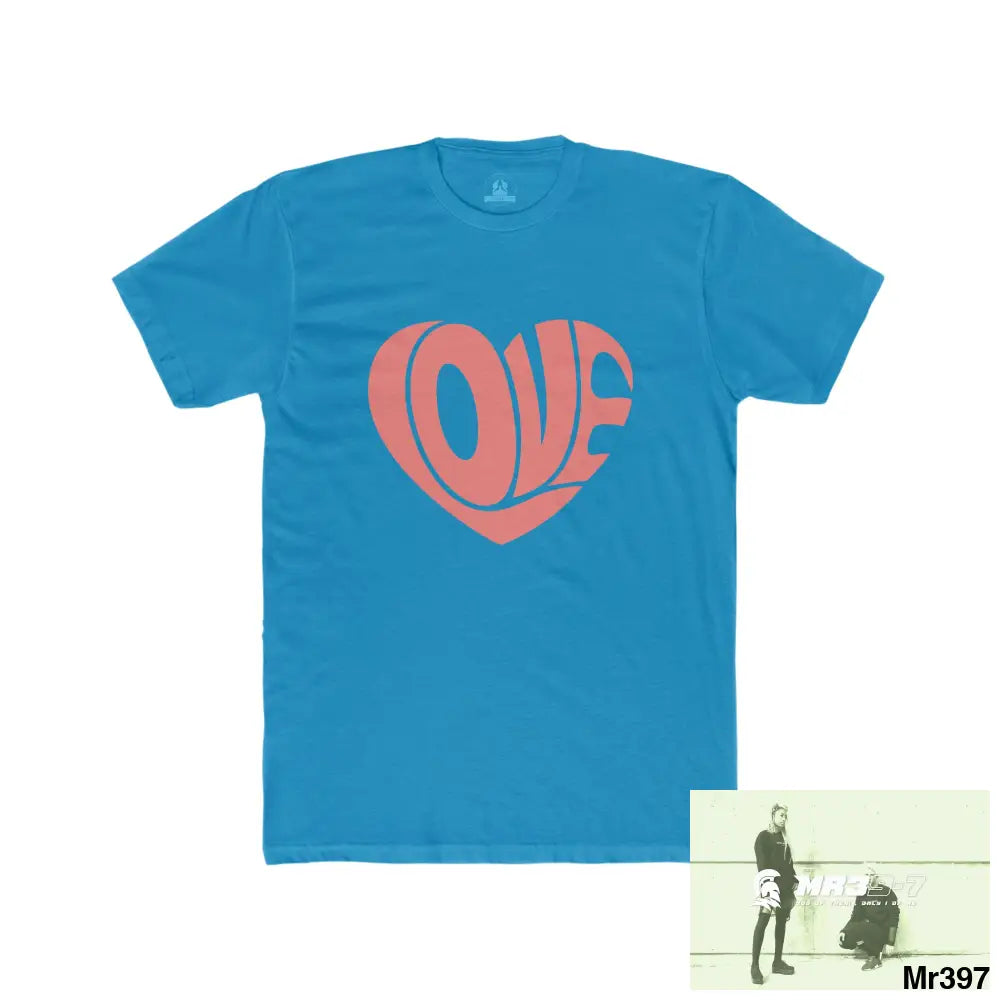 A Who Dares Wins Tactical Love Men’s Cotton Crew Tee Solid Turquoise / S T-Shirt