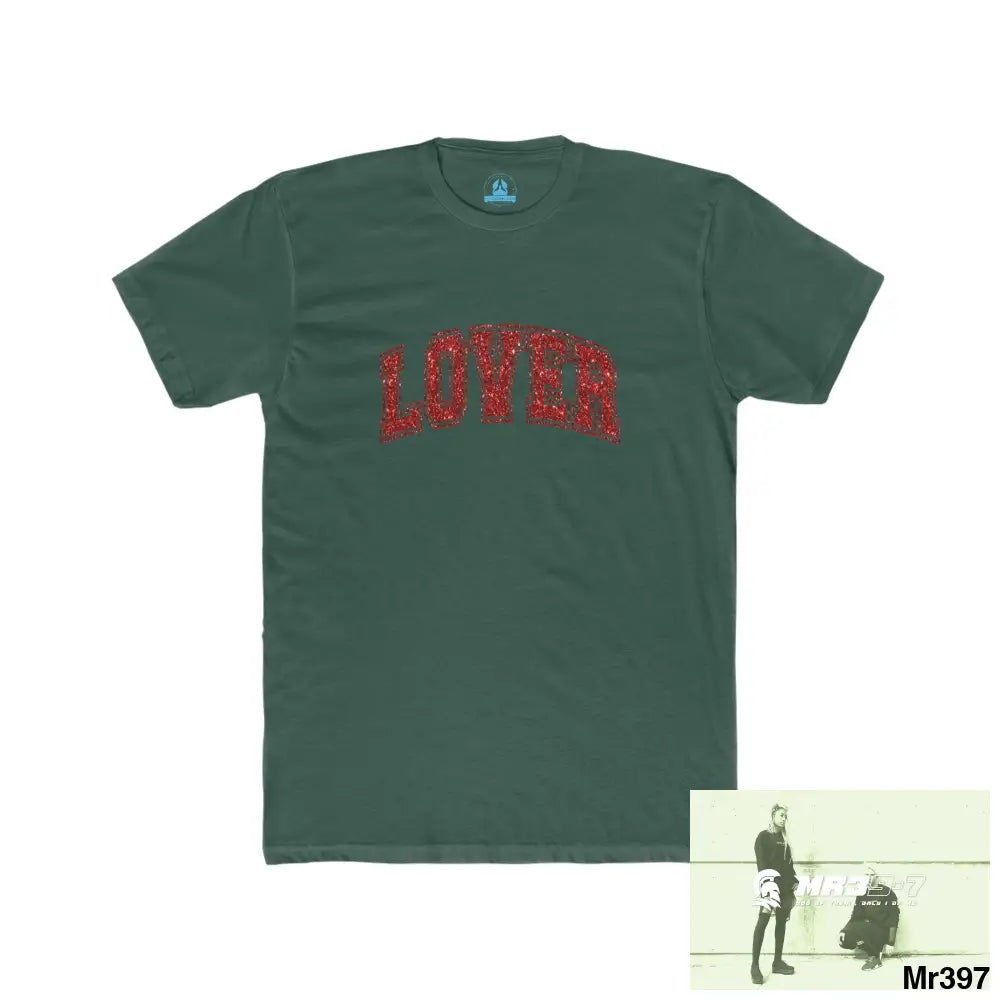 A Who Dares Wins Tactical Lover Glitter Men’s Cotton Crew Tee Solid Forest Green / S T-Shirt