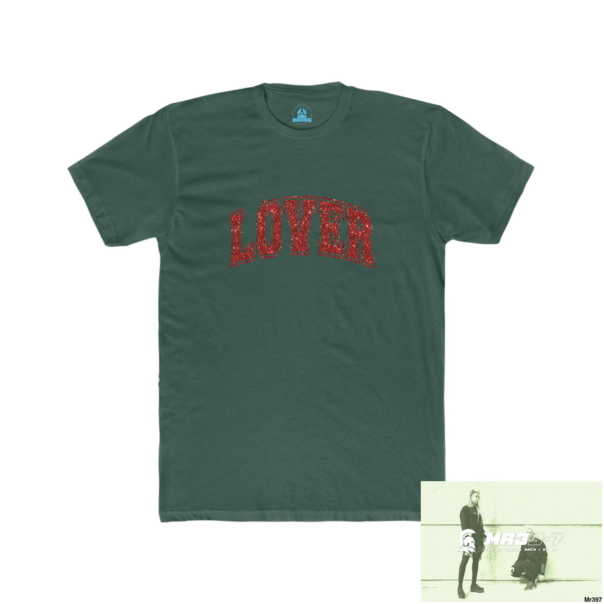 A Who Dares Wins Tactical Lover Glitter Men’s Cotton Crew Tee Solid Forest Green / S T-Shirt