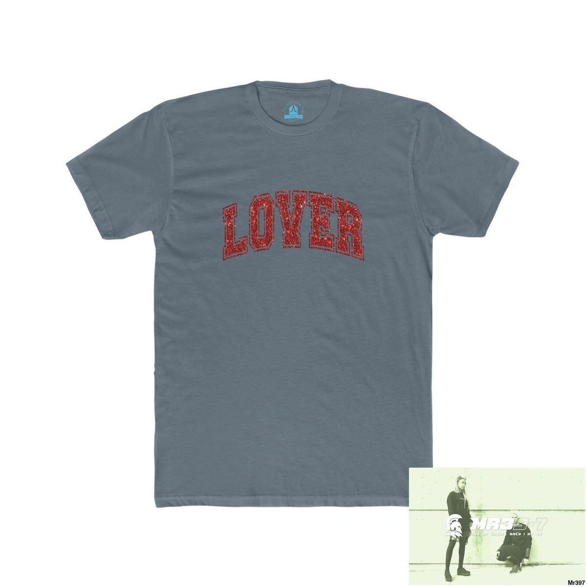 A Who Dares Wins Tactical Lover Glitter Men’s Cotton Crew Tee Solid Indigo / S T-Shirt
