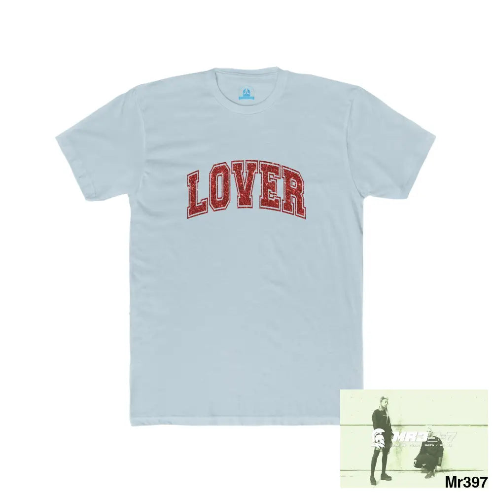 A Who Dares Wins Tactical Lover Glitter Men’s Cotton Crew Tee Solid Light Blue / S T-Shirt