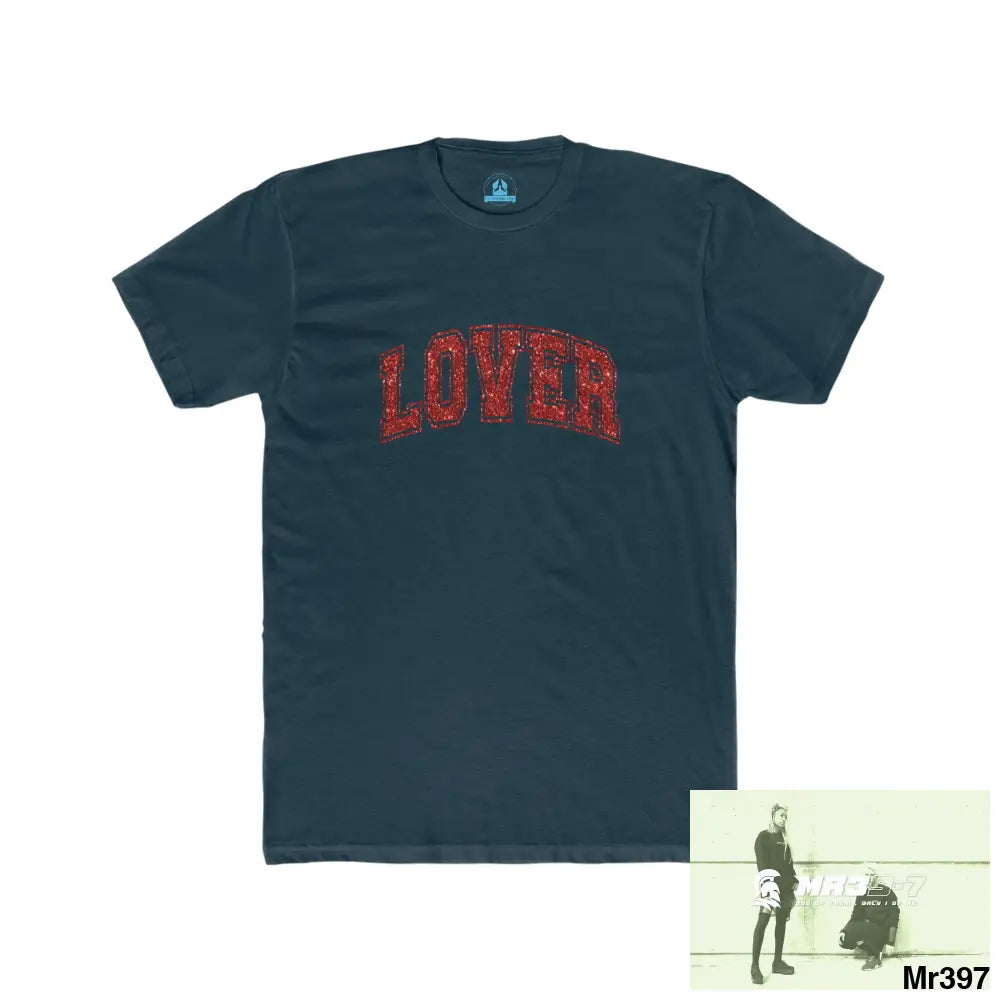 A Who Dares Wins Tactical Lover Glitter Men’s Cotton Crew Tee Solid Midnight Navy / XS T-Shirt