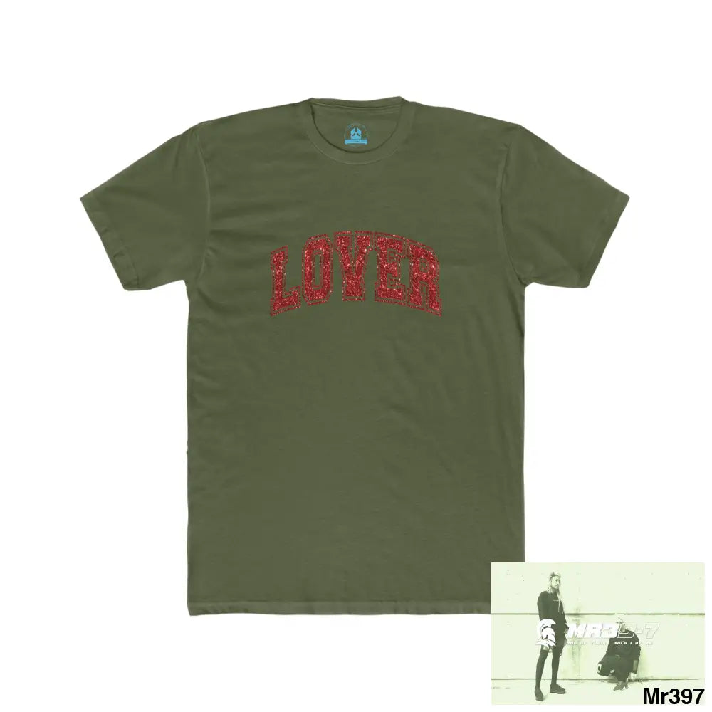 A Who Dares Wins Tactical Lover Glitter Men’s Cotton Crew Tee Solid Military Green / XS T-Shirt
