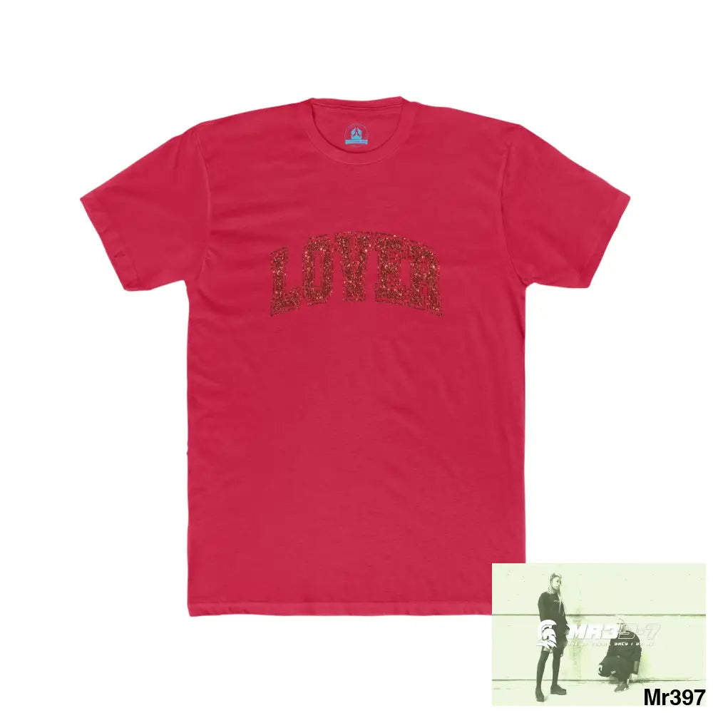 A Who Dares Wins Tactical Lover Glitter Men’s Cotton Crew Tee Solid Red / XS T-Shirt