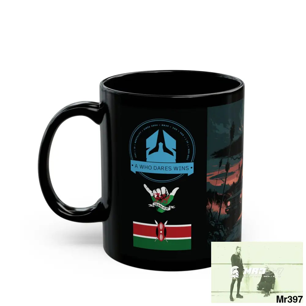 A Who Dares Wins Tactical SAS Kenya 2015 trip AI 11th Themed 11oz Black Mug GB 11oz Mug