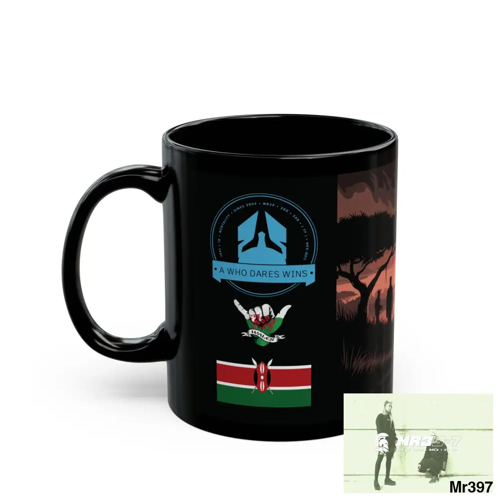 A Who Dares Wins Tactical SAS Kenya 2015 trip AI 12th Themed 11oz Black Mug GB 11oz Mug