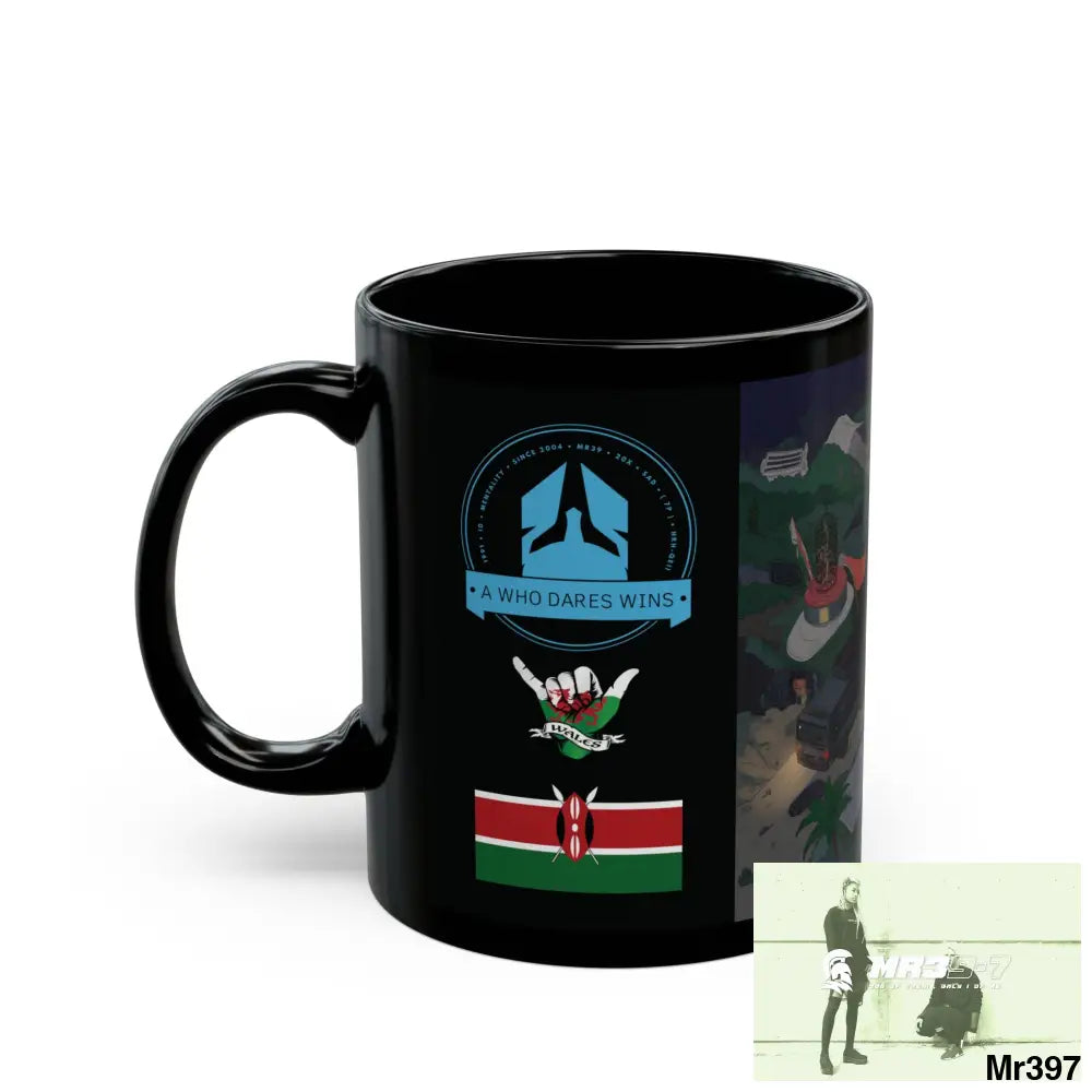 A Who Dares Wins Tactical SAS Kenya 2015 trip AI 14th Themed 11oz Black Mug GB 11oz Mug