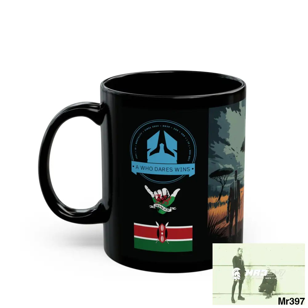 A Who Dares Wins Tactical SAS Kenya 2015 trip AI 7 Themed 11oz Black Mug GB 11oz Mug
