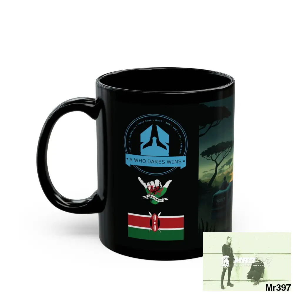 A Who Dares Wins Tactical SAS Kenya 2015 trip AI 8th Themed 11oz Black Mug GB 11oz Mug
