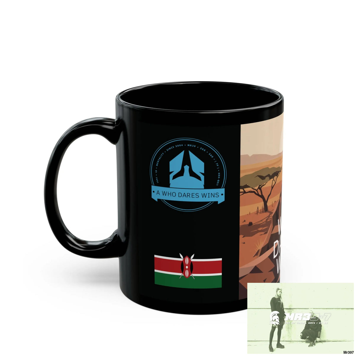 A Who Dares Wins Tactical SAS Kenya 2015 trip AI Blog no11 Themed 11oz Black Mug GB 11oz Mug