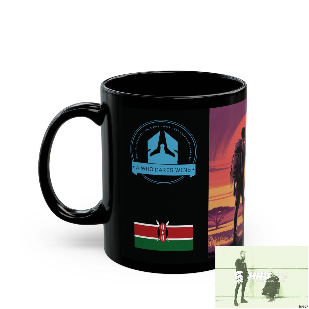 A Who Dares Wins Tactical SAS Kenya 2015 trip AI Blog no5 Themed 11oz Black Mug GB 11oz Mug