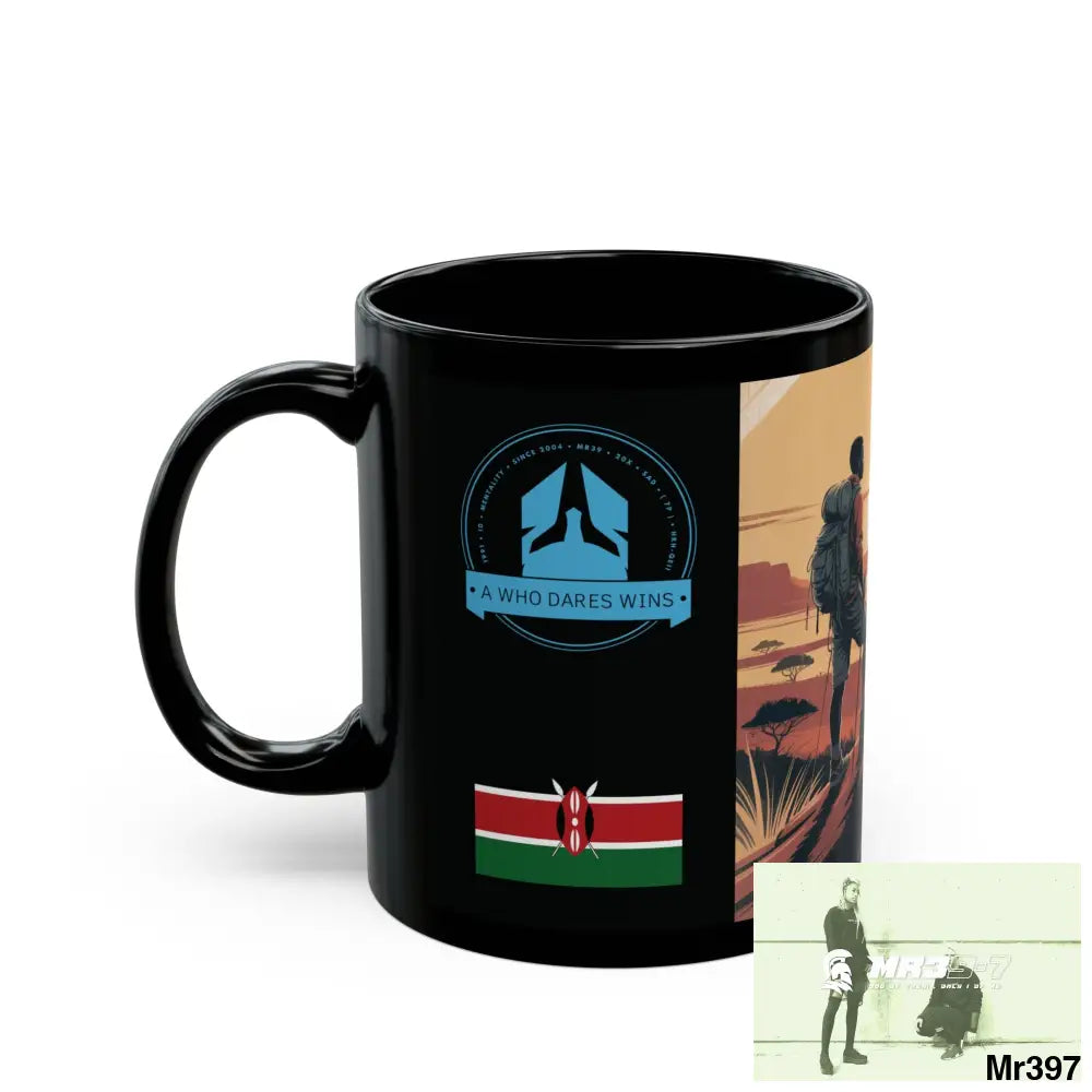 A Who Dares Wins Tactical SAS Kenya 2015 trip AI Blog no6 Themed 11oz Black Mug GB 11oz Mug
