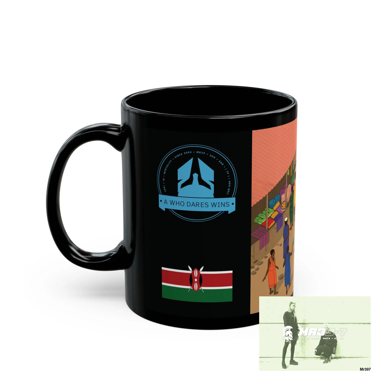 A Who Dares Wins Tactical SAS Kenya 2015 trip AI Blog no8 Themed 11oz Black Mug GB 11oz Mug