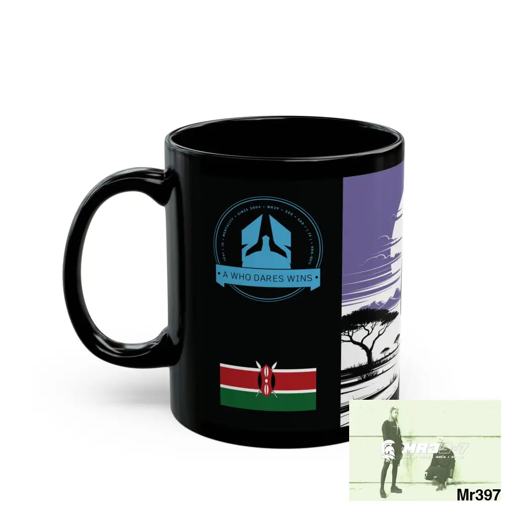A Who Dares Wins Tactical SAS Kenya 2015 trip AI Blog no9 Themed 11oz Black Mug GB 11oz Mug