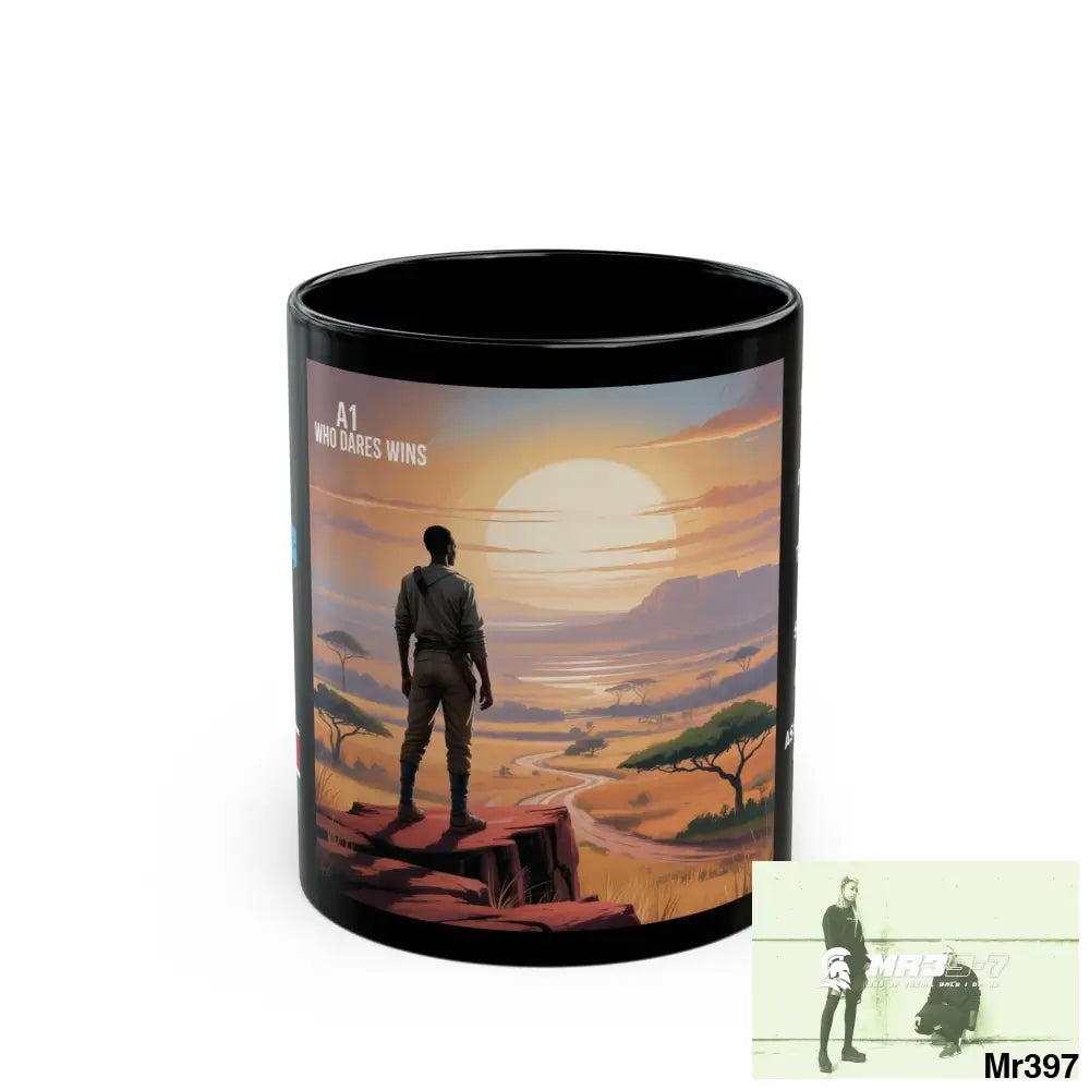 A Who Dares Wins Tactical SAS Kenya 2015 trip AI Blog Themed 11oz Black Mug GB 11oz Mug