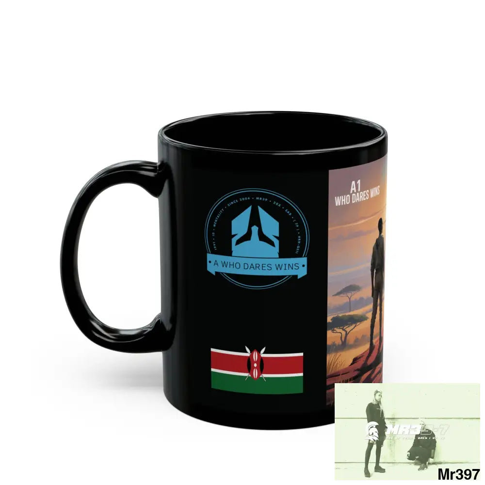 A Who Dares Wins Tactical SAS Kenya 2015 trip AI Blog Themed 11oz Black Mug GB 11oz Mug