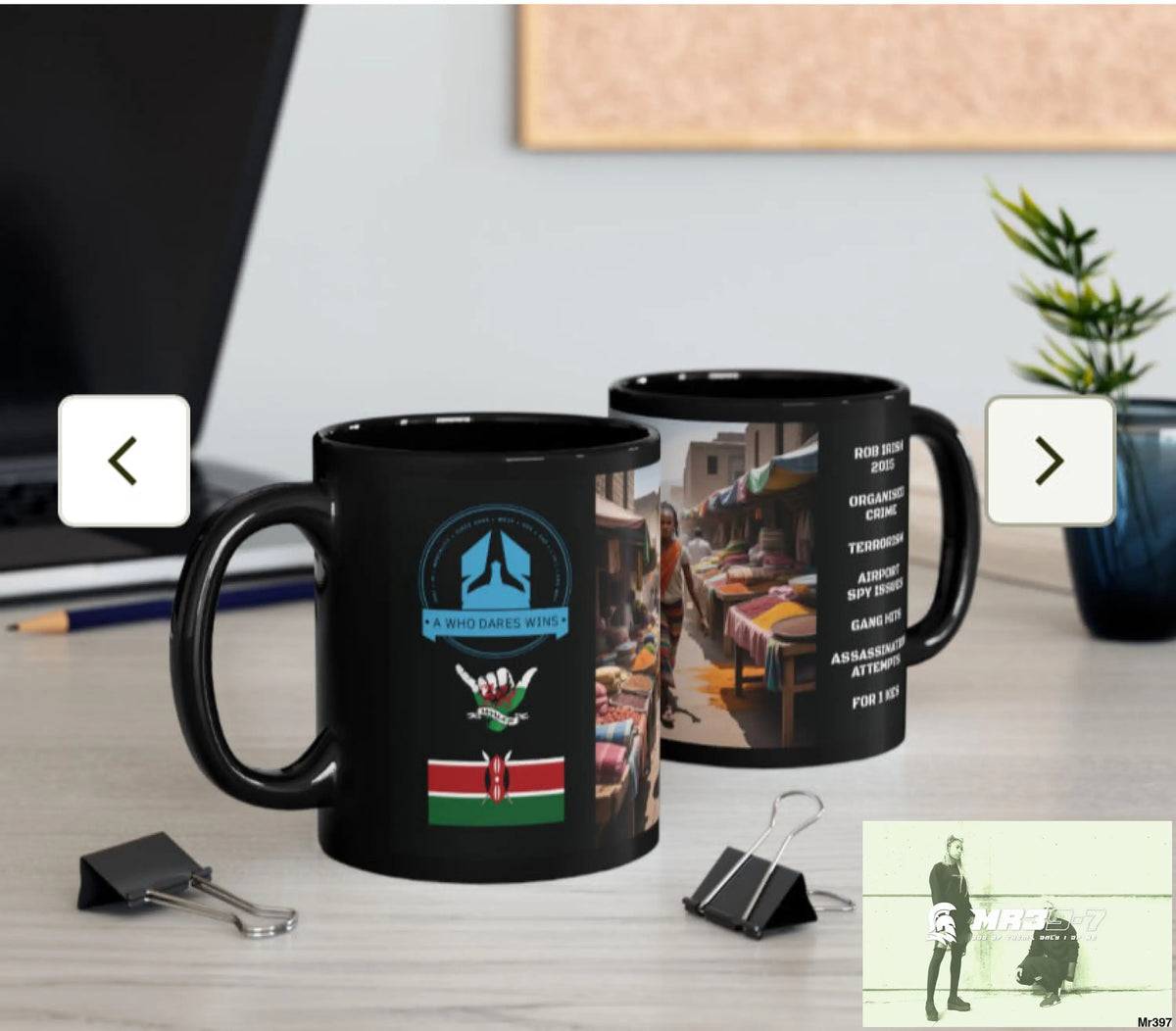 A Who Dares Wins Tactical SAS Kenya 2015 trip AI Themed 11oz Black Mug GB 11oz Mug