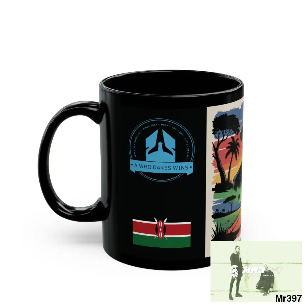 A Who Dares Wins Tactical SAS Kenya 2015 trip New AI Blog no12 Banksy inspired Themed 11oz Black Mug GB 11oz Mug