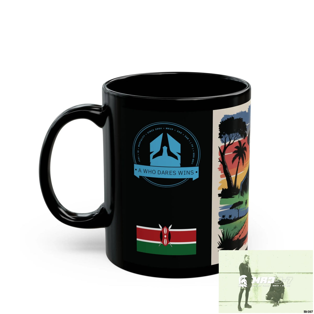 A Who Dares Wins Tactical SAS Kenya 2015 trip New AI Blog no12 Banksy inspired Themed 11oz Black Mug GB 11oz Mug