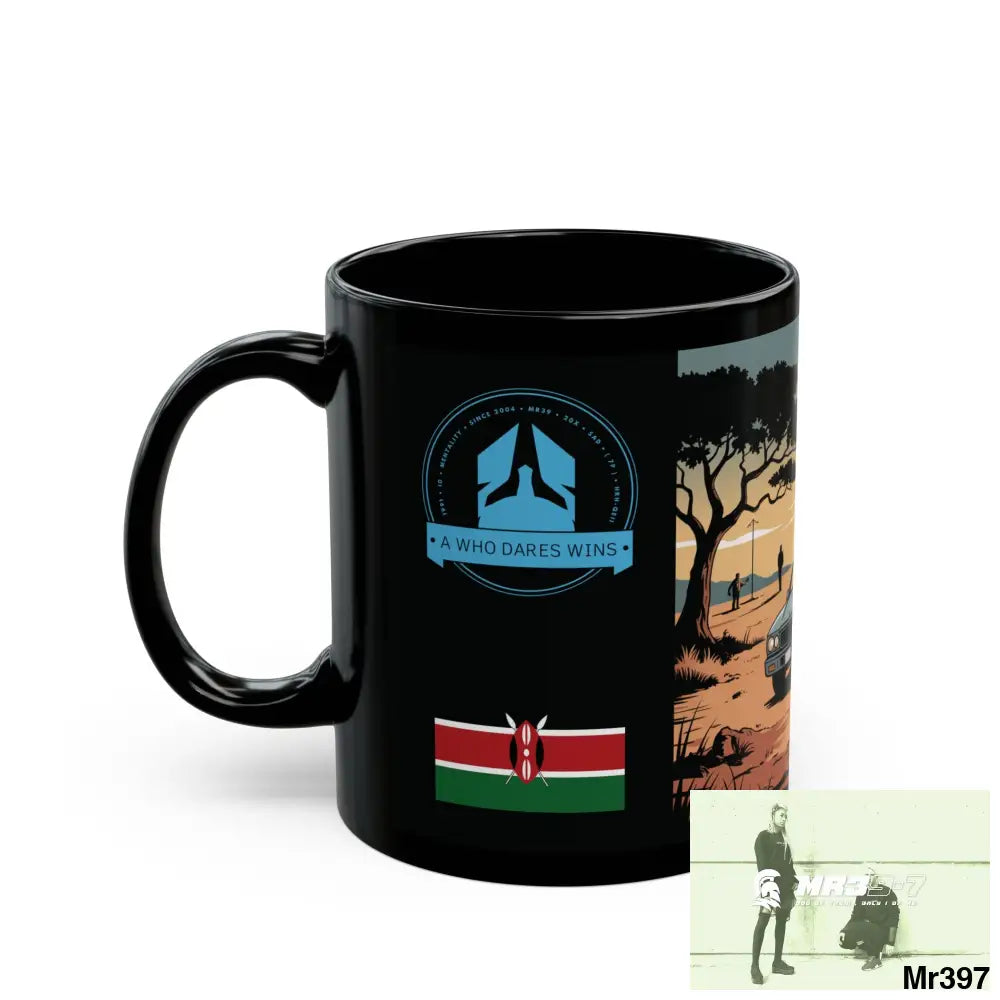 A Who Dares Wins Tactical SAS Kenya 2015 trip New AI Blog no14 Banksy inspired Themed 11oz Black Mug GB 11oz Mug