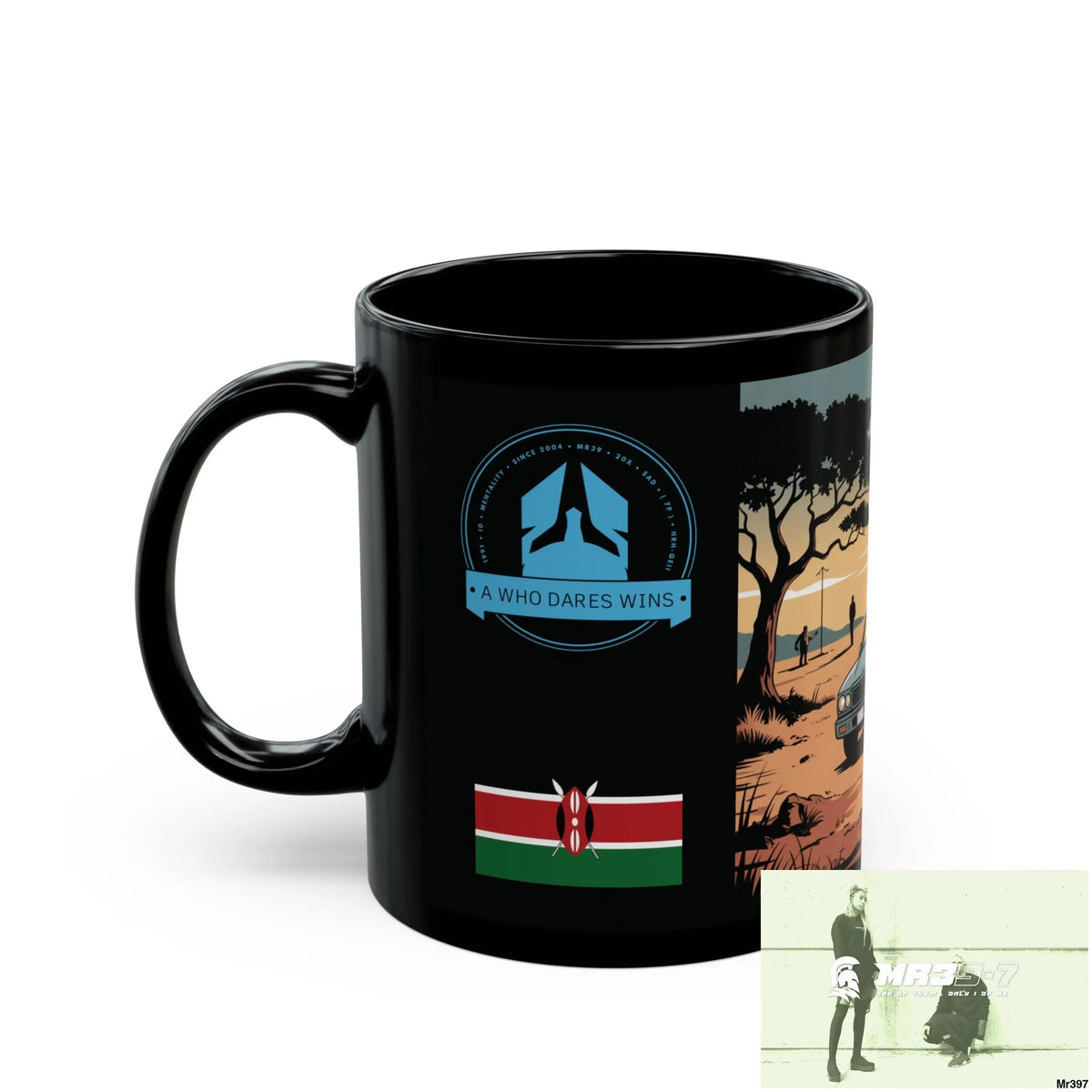 A Who Dares Wins Tactical SAS Kenya 2015 trip New AI Blog no14 Banksy inspired Themed 11oz Black Mug GB 11oz Mug