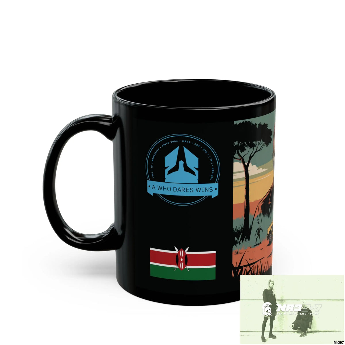 A Who Dares Wins Tactical SAS Kenya 2015 trip New AI Blog no15 Banksy inspired Themed 11oz Black Mug GB 11oz Mug
