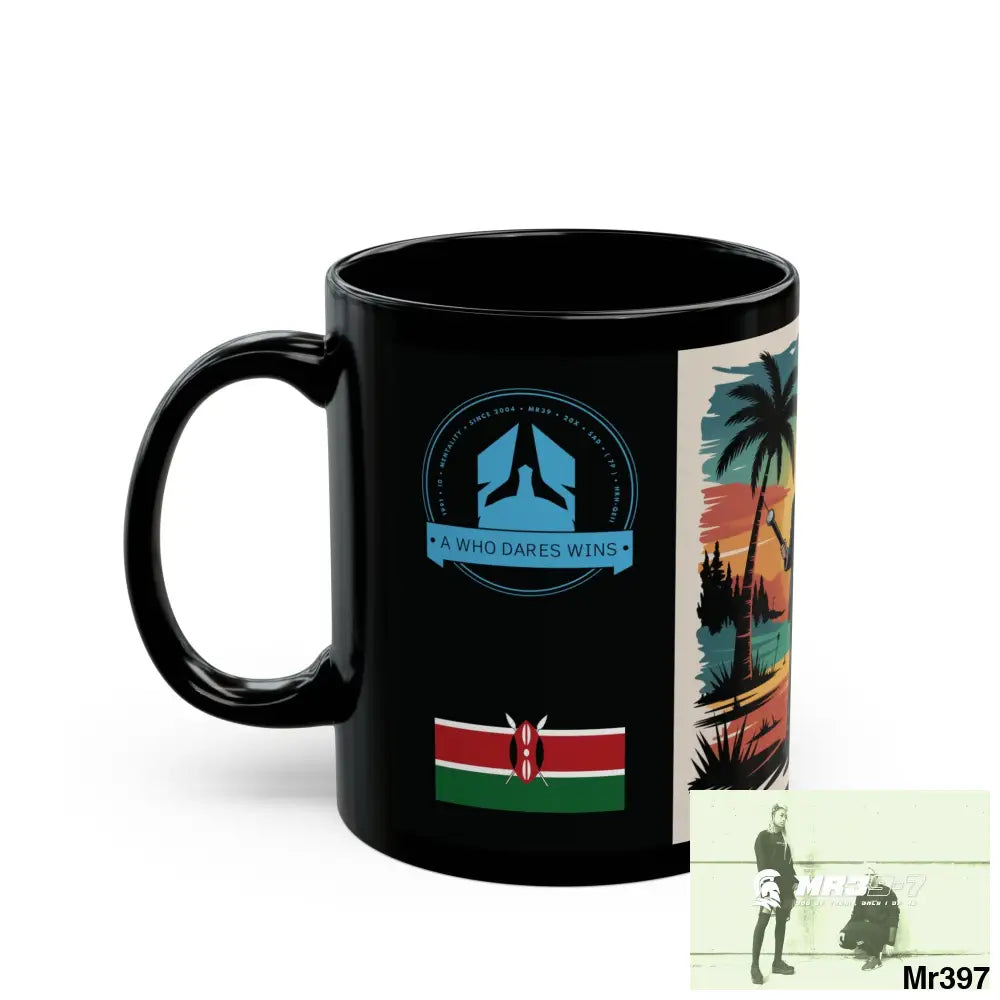 A Who Dares Wins Tactical SAS Kenya 2015 trip New AI Blog no16 Banksy inspired Themed 11oz Black Mug GB 11oz Mug