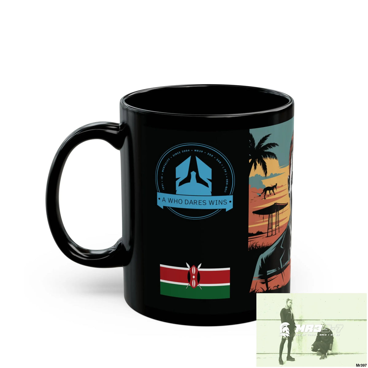 A Who Dares Wins Tactical SAS Kenya 2015 trip New AI Blog no18 Banksy inspired Themed 11oz Black Mug GB 11oz Mug