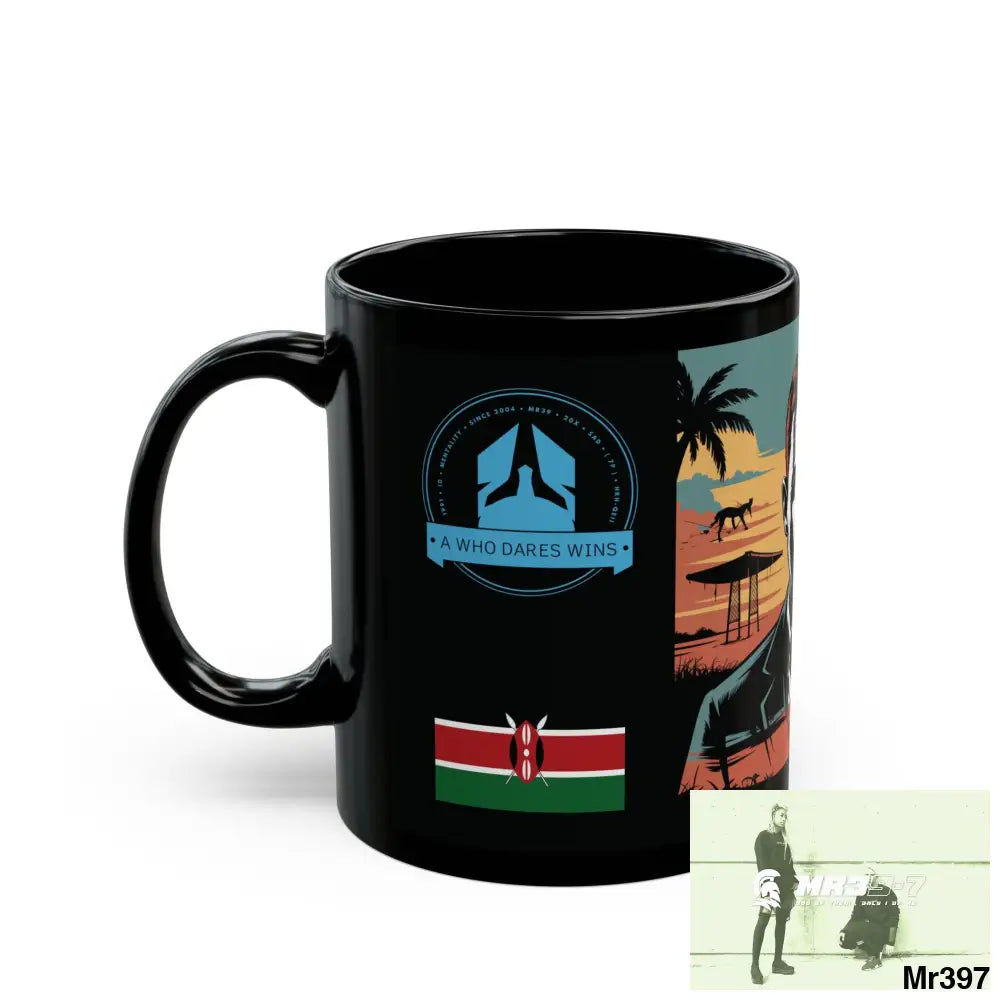 A Who Dares Wins Tactical SAS Kenya 2015 trip New AI Blog no18 Banksy inspired Themed 11oz Black Mug GB 11oz Mug