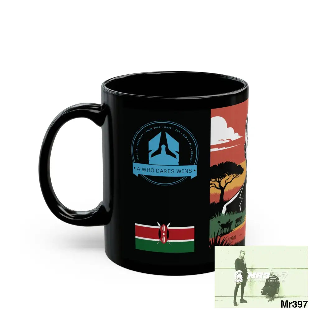 A Who Dares Wins Tactical SAS Kenya 2015 trip New AI Blog no20 Banksy inspired Themed 11oz Black Mug GB 11oz Mug