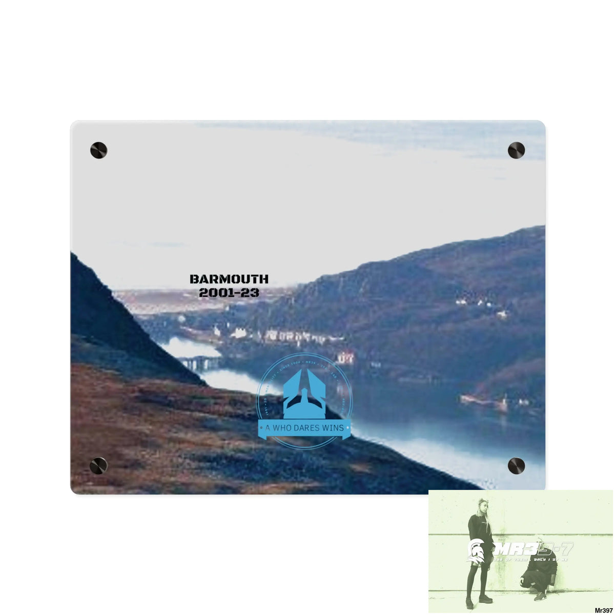 A Who Dares Wins Tactical shot of (Barmouth 2001-2024) via Cadair Idris Acrylic Wall Art Panels 14″ x 11″ (Horizontal)