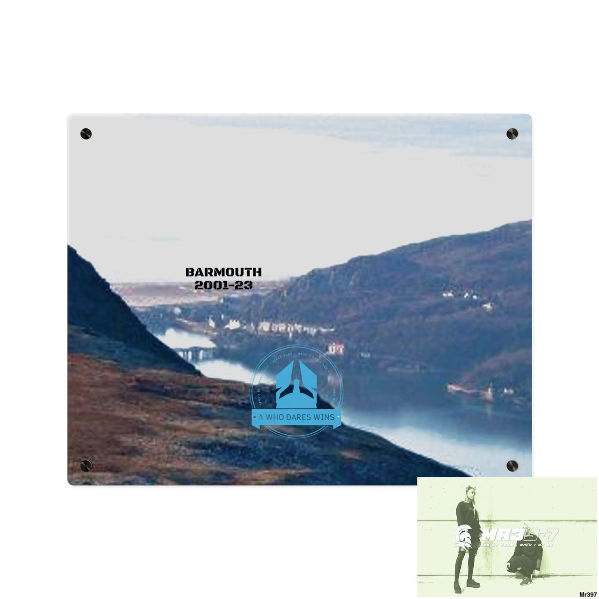 A Who Dares Wins Tactical shot of (Barmouth 2001-2024) via Cadair Idris Acrylic Wall Art Panels 20″ x 16″ (Horizontal)