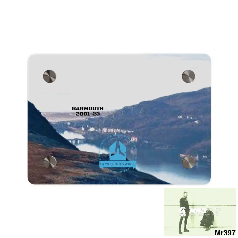 A Who Dares Wins Tactical shot of (Barmouth 2001-2024) via Cadair Idris Acrylic Wall Art Panels 7’’ x 5’’ (Horizontal)