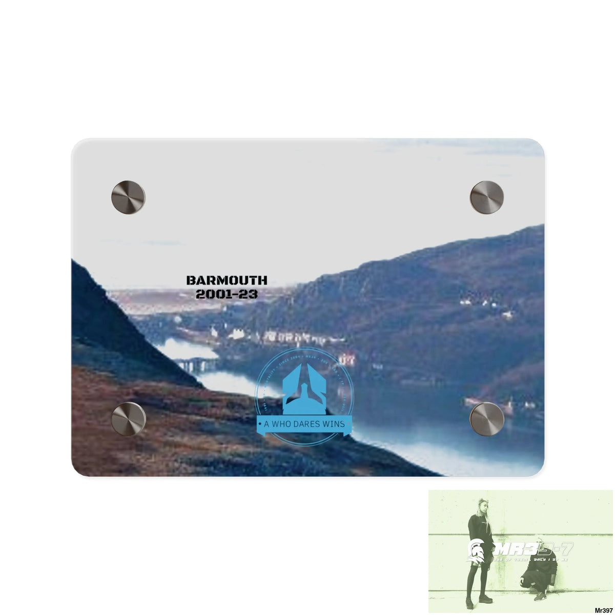 A Who Dares Wins Tactical shot of (Barmouth 2001-2024) via Cadair Idris Acrylic Wall Art Panels 7’’ x 5’’ (Horizontal)