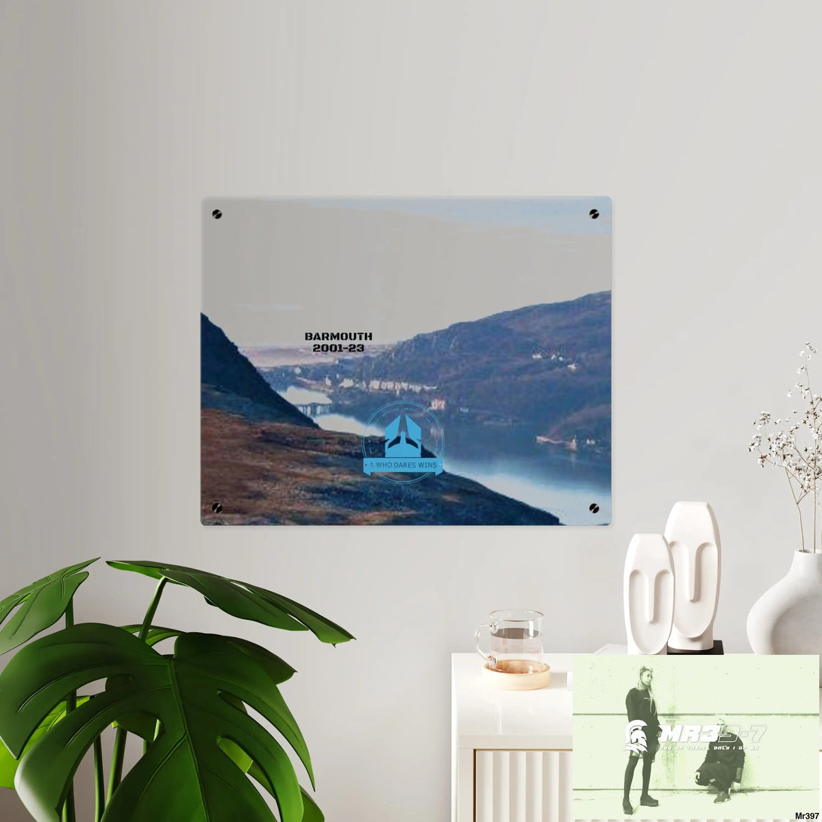 A Who Dares Wins Tactical shot of (Barmouth 2001-2024) via Cadair Idris Acrylic Wall Art Panels Home Decor