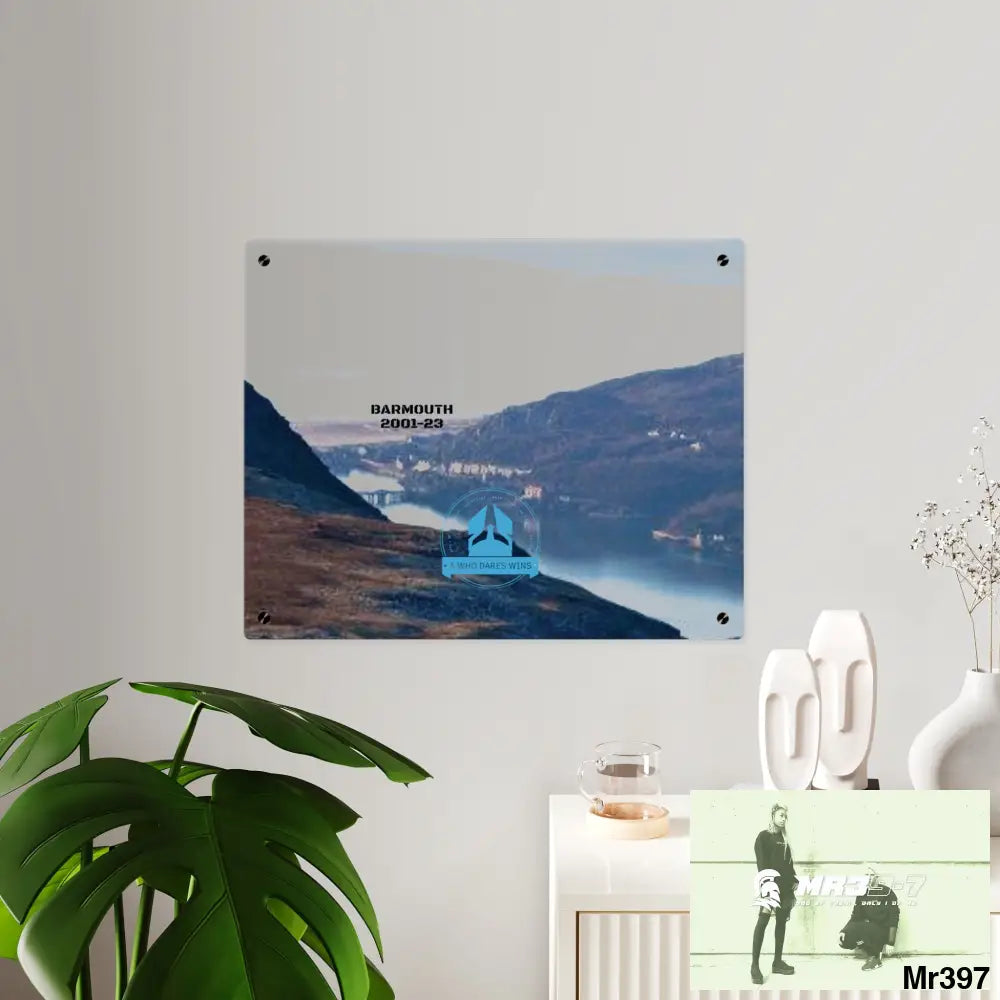 A Who Dares Wins Tactical shot of (Barmouth 2001-2024) via Cadair Idris Acrylic Wall Art Panels Home Decor