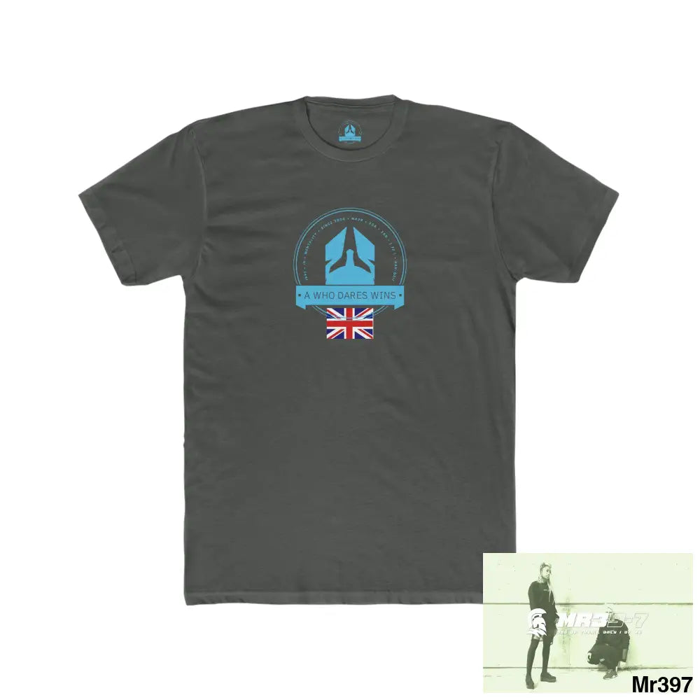 A Who Dares Wins Thailand 2008 Koh Charg beer n bikes tits up Men’s Cotton Crew Tee Solid Heavy Metal / XS T-Shirt