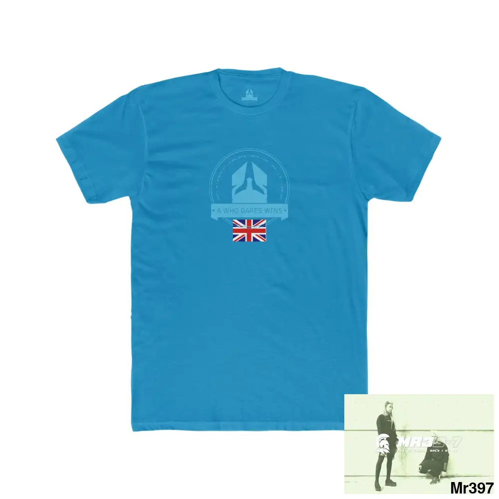 A Who Dares Wins Thailand 2008 Koh Charg beer n bikes tits up Men’s Cotton Crew Tee Solid Turquoise / S T-Shirt