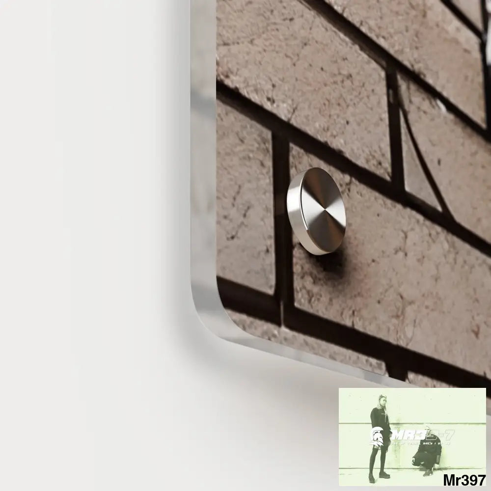 A Who Dares Wins Through the 3D Cracked Brick Wall Graphic Acrylic Wall Art Panels 20″ x 16″ (Horizontal) / 0.25’’ Home