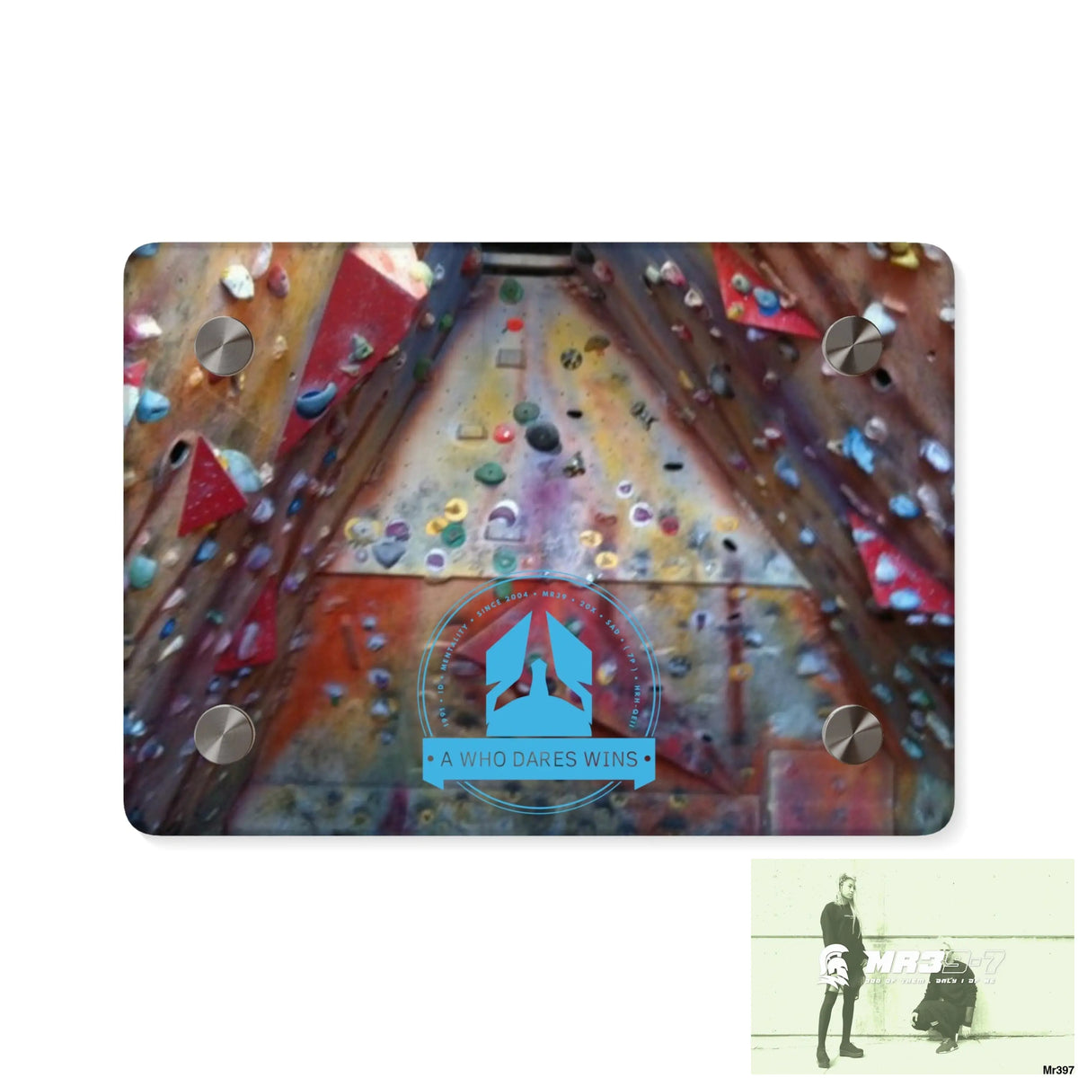 A Who Dares Wins Training Wall 20X Beacons Climbing centre Gwynedd - Acrylic Wall Art Panels 7’’ x 5’’ (Horizontal)