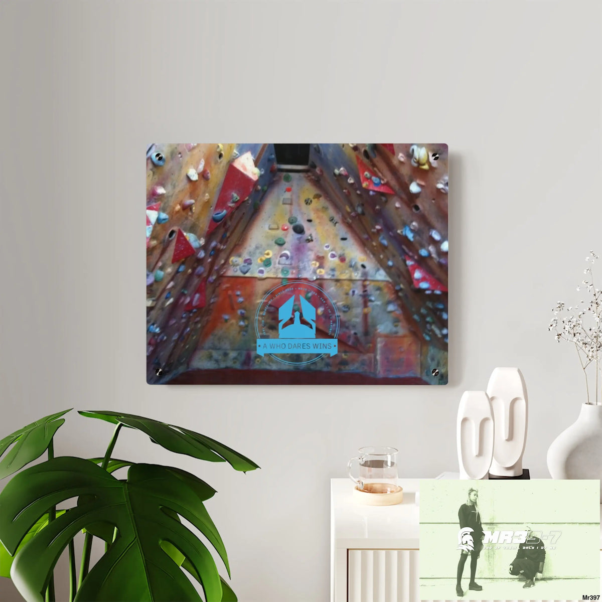 A Who Dares Wins Training Wall 20X Beacons Climbing centre Gwynedd - Acrylic Wall Art Panels Home Decor