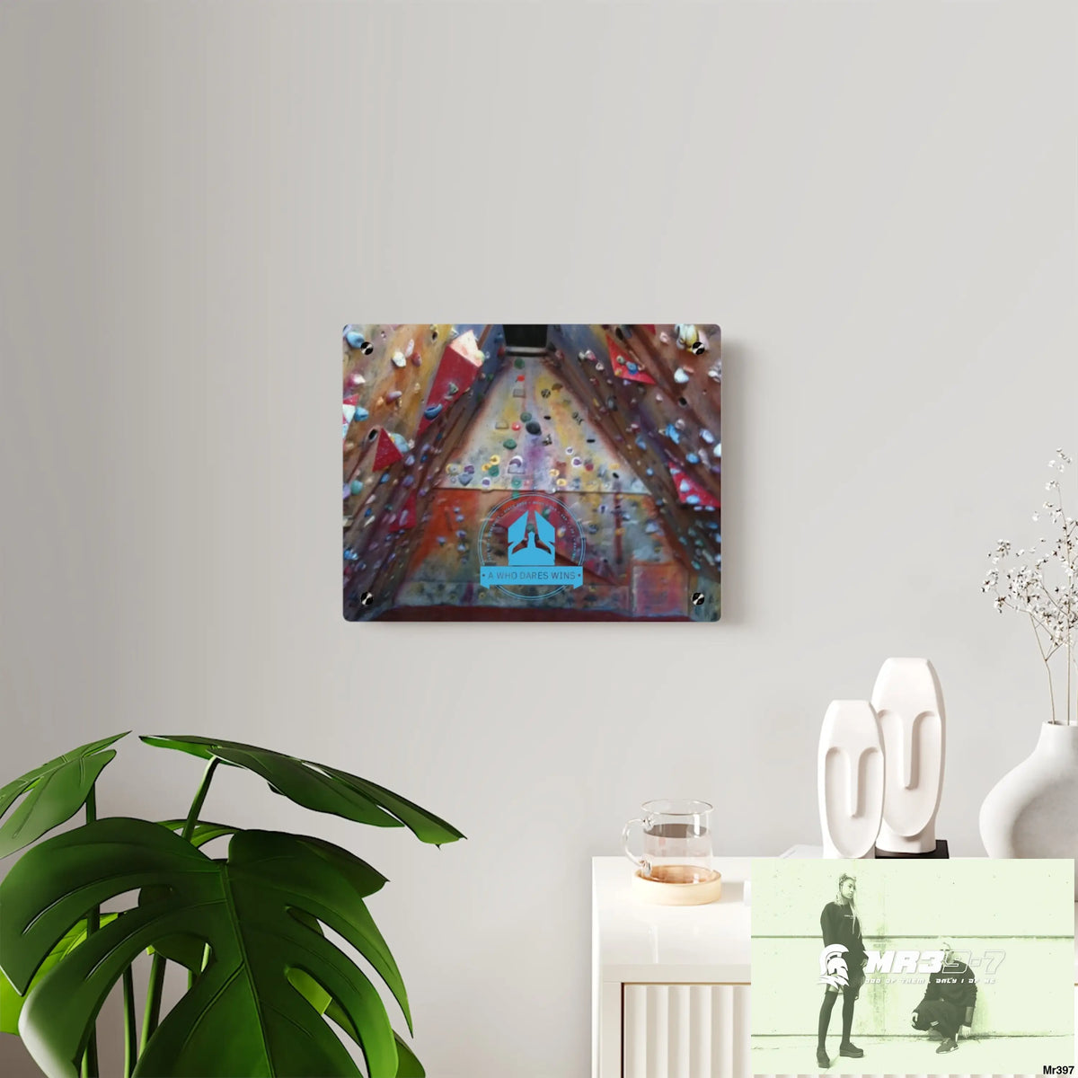A Who Dares Wins Training Wall 20X Beacons Climbing centre Gwynedd - Acrylic Wall Art Panels Home Decor