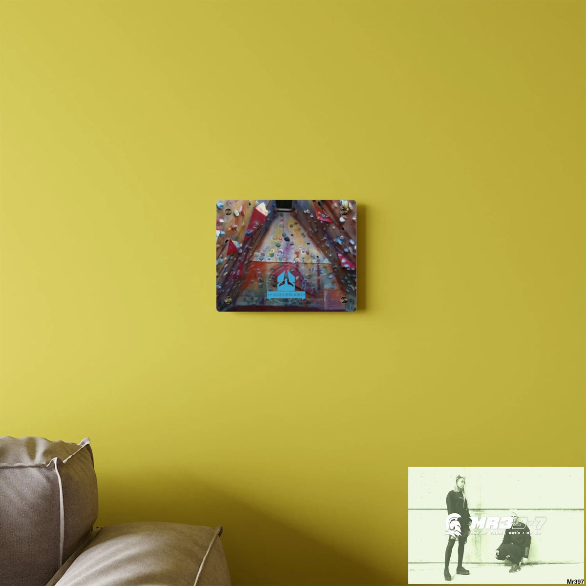 A Who Dares Wins Training Wall 20X Beacons Climbing centre Gwynedd - Acrylic Wall Art Panels Home Decor